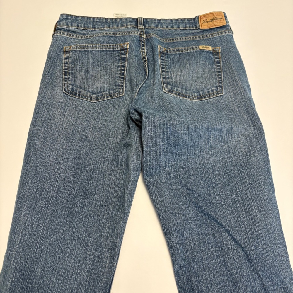 Levi Strauss Signature Jeans Womens 8 Short Blue Low Rise Bootcut Stretch 0502